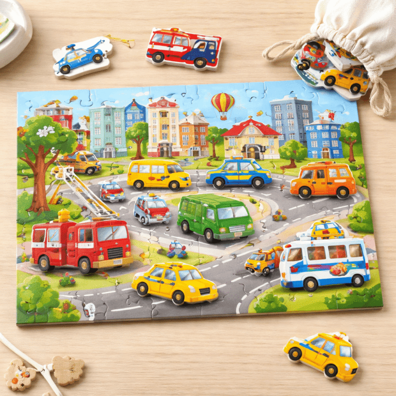 City Adventure Wooden Puzzle (24‑Piece)